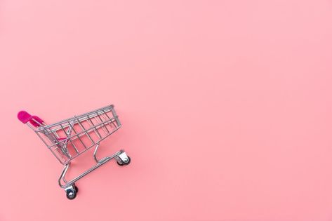 Empty shopping cart on pink background. ... | Premium Photo #Freepik #photo #background #sale #technology #computer Photo Shop Ideas, Sale Background Design, Pink Salem, Shopping Background, Shoping Cart, Sales Background, Shopping Cart Logo, Shopping Photos, Cart Logo