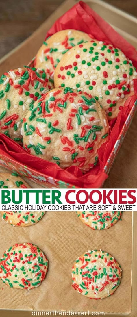 Soft Christmas Sprinkle Cookies, Raffaello Dessert, Crunchy Toppings, Soft Batch, Dreamy Christmas, Butter Cookies Easy, Future Chef, Fantastic Recipes, Mom Recipes