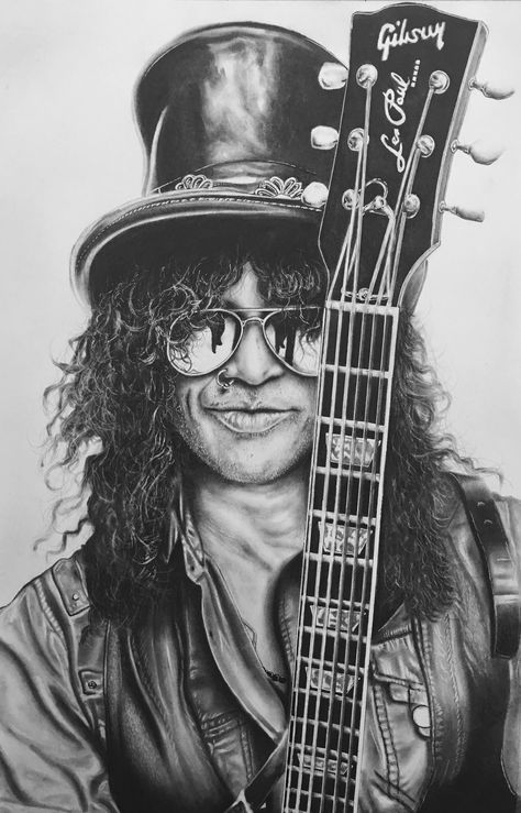 Slash Guns n Roses - Charcoal and graphite sketch Rock N Roll Art Drawing, Slash Tattoo Design, Slash Drawing, Rock Sketch, Guitarist Art, Drawings With Meaning, Celebrity Art Drawings, Drawing Rocks, Rock N Roll Art