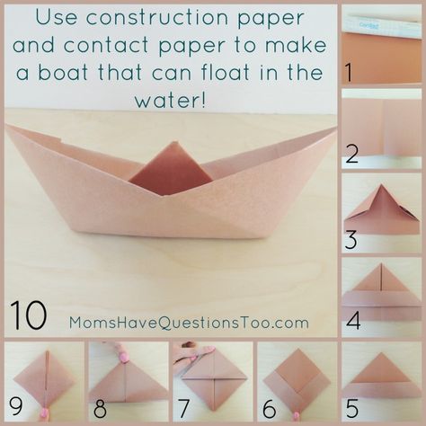 Pirate Ship Craft, Origami Ship, Make A Paper Boat, Diy Pirate, Cardboard Boat, Paper Boats, Boat Crafts, Origami Boat, Make A Boat