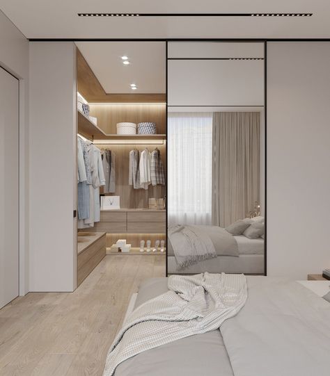 Bedroom And Wardrobe Ideas, Bedroom And Dressing Room Ideas, Dressing Room In Bedroom, Wardrobe Room Ideas, Bedroom And Walk In Closet, Room With Wardrobe, Walk In Closet Bedroom, Bed Rooms Ideas Master, Modern Walk In Closet