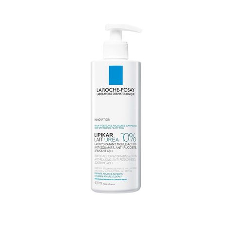 La Roche-Posay Lipikar Lait Urea 10% Triple-Action Hydrating Lotion 400ml (13.53 fl oz) alleviates all symptoms of dryness by offering deep hydration, soothing irritation, and promoting smoother skin. Keratosis Pilaris, Flaky Skin, Roche Posay, Smoother Skin, Skin Issues, La Roche Posay, Skin Conditions, Skin Elasticity, Skin Protection