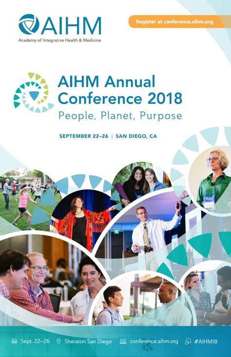 AIHM 2018 Annual Conference Brochure Conference Brochure, Conference Poster, Integrative Health, San Diego, Medicine, Health