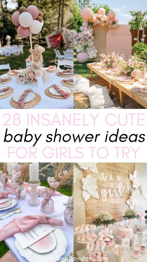 You are going to love these cute baby shower ideas for girls! There are so many decorations and fun food ideas that your guests will obsess over. Baby Shower For A Girl Ideas, Home Baby Shower Ideas Decor Girl, Simple Pink Baby Shower Ideas, Baby Girl Shower Decorations Ideas, Minimalist Baby Shower Ideas Girl, At Home Baby Shower Ideas Decoration, Pink Theme Baby Shower Ideas, Neutral Baby Girl Shower Ideas, Baby Shower Decor Ideas Girl