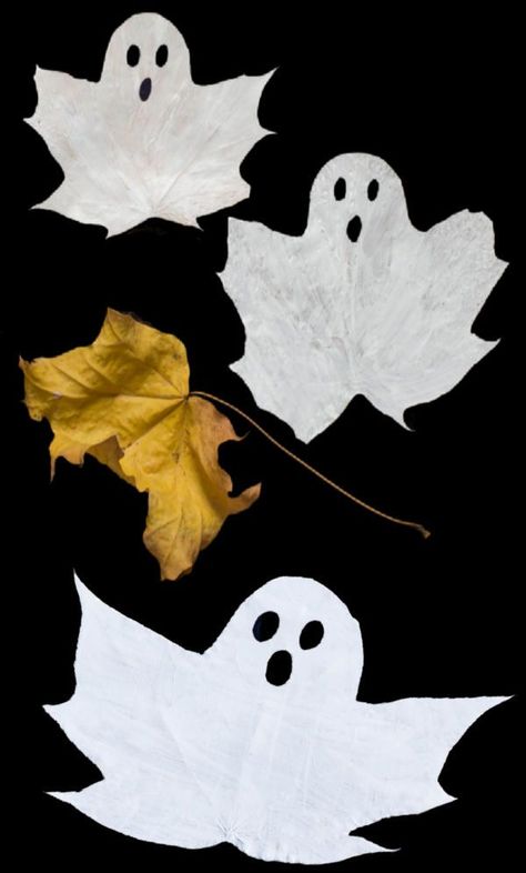 Turn fall leaves into ghosts with this easy craft for kids! #ghostleaves #ghostleafcraft #fallleafcraftsforkids #growingajeweledrose Halloween Leaves Craft, Halloween Crafts With Leaves, Ghost Leaves Craft, Leaf Halloween Craft, Ghost Arts And Crafts, Leaf Ghost Craft, Changing Leaves Craft Preschool, Leaves Arts And Crafts For Kids, Leaves Crafts For Toddlers