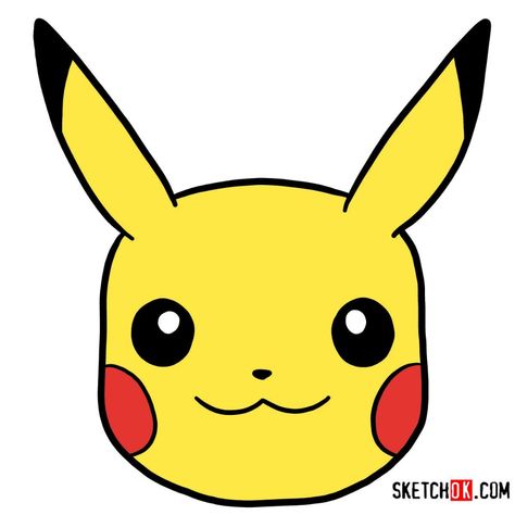 How to draw Pikachu's face | Pokemon Pikachu Pillow, Pikachu Face, Pokemon Faces, 3d Pokemon, Pikachu Drawing, Pikachu Pikachu, Face Template, Pokemon Birthday Party, Cute Pikachu