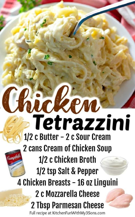 Easy Chicken Tetrazzini, Chicken Tetrazzini, Amazing Chicken, Easy Casserole Recipes, Goulash, Chicken Dishes Recipes, The Chicken, Tortellini, Chicken Dinner Recipes