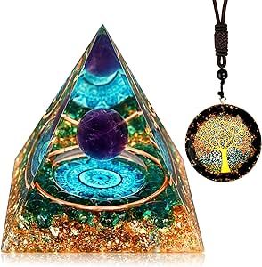 Amethyst Chakra, Chakra Cleansing, Flower Of Life Symbol, Pyramid Necklace, Electromagnetic Waves, The 7 Chakras, Orgone Pyramid, Hematite Crystal, Orgonite Pyramids