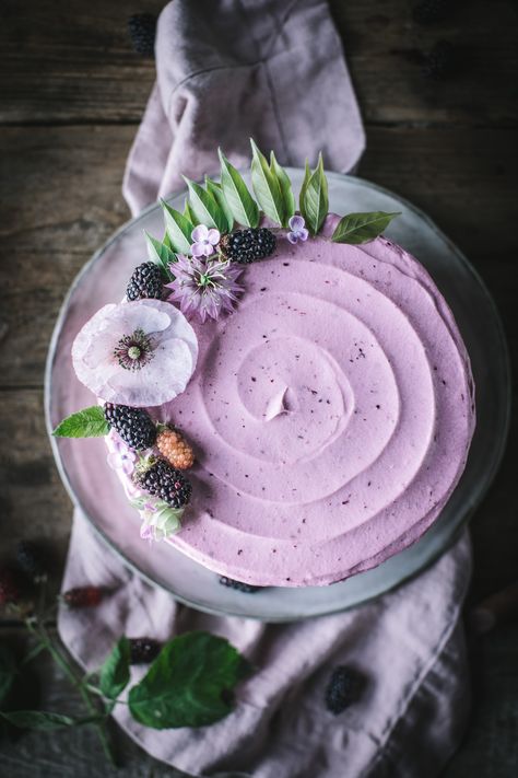 Rosemary Honey Cake With Blackberry Buttercream and A Cookbook | Adventures in Cooking Blackberry Buttercream, Rosemary Honey, Delta Breezes, Blackberry Cake, Beet Hummus, Corn Cakes, Blackberry Jam, Gateaux Cake, Honey Cake