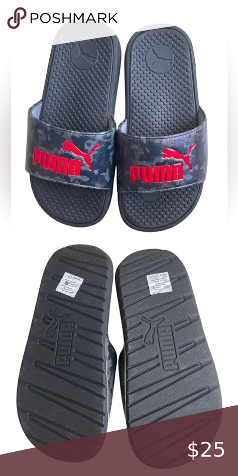 Puma Black kids  sandals/ Flip Flops Slides size 2 Flip Flops, Kids Flip Flops, Slides Sandals, Kids Sandals, Sandals Flip Flops, Black Kids, Flip Flop Sandals, New Black, Slides