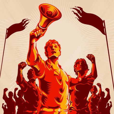 Men lead crowd protest illustration Prem... | Free Vector #Freepik #freevector #freebackground #freelogo #freeposter #freevintage Edsa Revolution Poster, Protesting Illustration, Protesters Illustration, Edsa Revolution, Protest Art Posters, Protest Illustration, Vintage Protest Posters, Art Of Protest, People Protesting Illustration