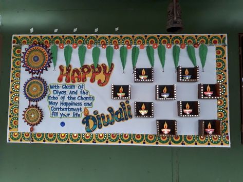 Bord Decoration For Diwali, Diwali Softboard Decoration, Diwali Decorations At Classroom, Soft Board Decoration For Diwali, Diwali Border Designs For Board, Diwali Decoration Board Ideas, Diwali Display Board Ideas For School, Diwali Board Ideas, Diwali Board Decoration Ideas