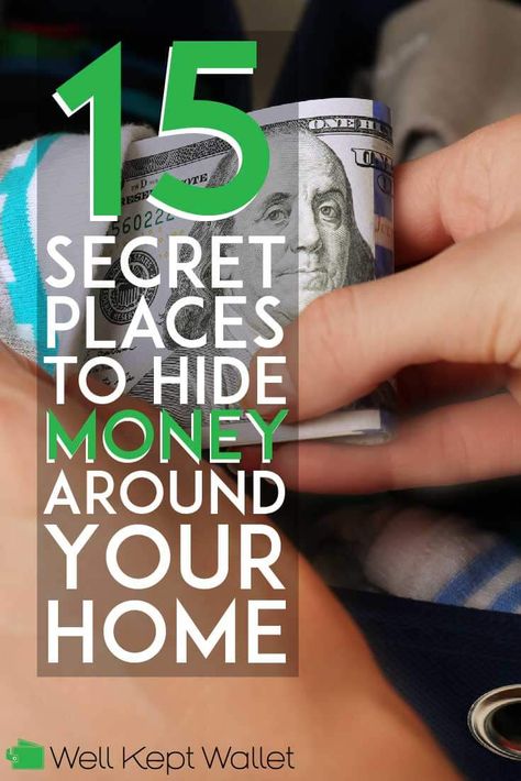 Sometimes, having some cash on hand can be really useful or inevitable if you don't have a bank account. Here are 13 secret place you could try to hide money in your house! I never thought of #9! How To Hide A Safe At Home, Secret Money Storage Diy, Hidden Money Storage, Places To Hide Things In Your Room, Safe Box Ideas Hiding Places, Secret Hiding Places In House, Secret Places In Houses, Secret Box Ideas, Secret Safe Ideas