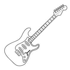 Electric Guitar Drawing, Guitar Doodle, Guitar Outline, Electric Guitar Art, Guitar Sketch, Super Coloring Pages, Guitar Tattoo Design, Guitar Drawing, Guitar Patterns