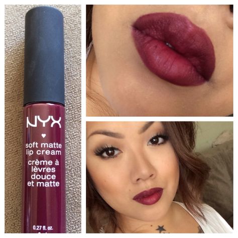 NYX cosmetics, Soft matte lip cream in Copenhagen :) beautiful color! Nyx Copenhagen, Nyx Highlighter, Nyx Concealer, Nyx Eyeliner, Mac Velvet Teddy, Nyx Eyeshadow, Nyx Soft Matte Lip Cream, Nyx Soft Matte, Nyx Lipstick