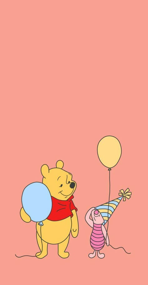 Winnie The Pooh Birthday Wallpaper, Drawing Winnie The Pooh, Wallpaper Pooh, Piglet Birthday, Winnie The Pooh Background, Winnie The Pooh Wallpaper, Pooh Drawing, Winnie The Pooh Tattoos, Pooh Cartoon