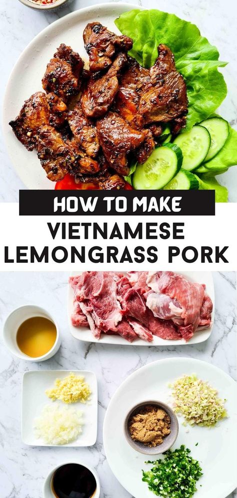 Lemongrass Pork Tenderloin, Vietnamese Lemongrass Pork Ribs, Lemongrass Pork Chops Vietnamese, Lemongrass Pork Chops Vietnamese Air Fryer, Charbroiled Pork Vietnamese, Vietnamese Pork Marinade, Nouc Mam Recipe, Pork Lemongrass Recipes, Vietnamese Marinated Pork