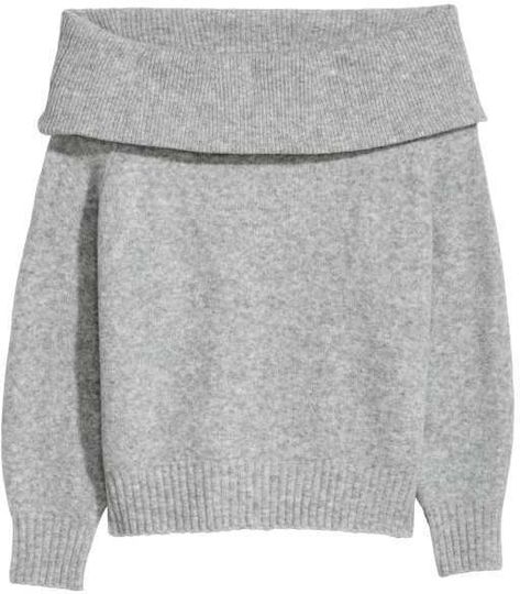 Off The Shoulder Jumper, Grey Jumper, Off Shoulder Sweater, Cardigan Sweaters For Women, Dress Code, Shoulder Sweater, Grey Sweater, Outfit Inspirationen, Long Sleeve Sweater