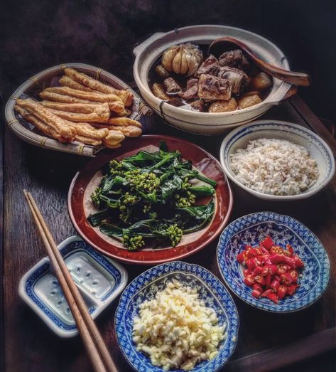 Chinese Food Aesthics, Food Aesthics, Ancient Chinese Food, Dishes Aesthetic, Ancient Food, Bak Kut Teh, Bene Gesserit, Viet Food, Filling Dinner