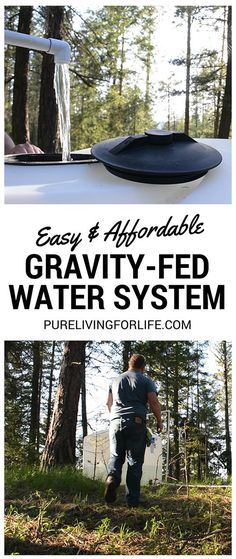 Off Grid Water Systems: Gravity Fed, Rain Barrels, Cisterns & Wells http://purelivingforlife.com/off-grid-water-systems/ Collecting Rainwater, Rain Barrel System, Water From Air, Rain Barrels, Water Barrel, Rainwater Harvesting, Water Collection, Water System, Rain Barrel