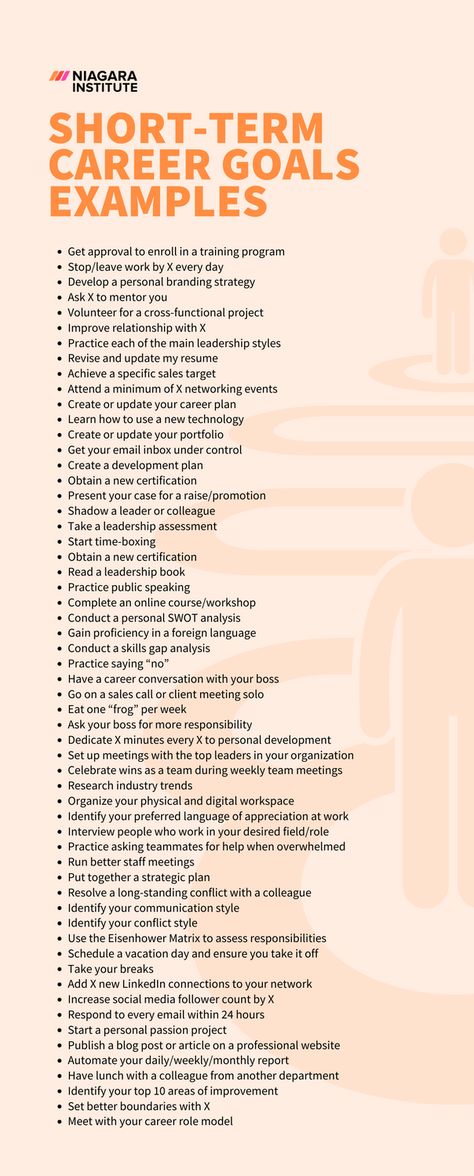 Short-term career goals are defined as the objectives you want or need to achieve within a relatively brief timeframe, typically over the next few months to a year, that get you closer to your career aspirations. Think of them as stepping stones. By breaking down your broader long-term ambitions into more manageable, immediate, and tangible goals and then celebrating them as you achieve them, you’ll feel a greater sense of accomplishment, motivation, confidence, and direction. Short Term Long Term Goals, Personal Work Goals Examples, Job Goals Ideas, Short Term And Long Term Goals, Professional Goals Examples, Work Goals Ideas, Short Term Goals Examples, Long Term Goals Examples, Work Goals Examples