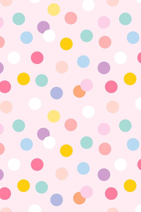 Cute background with polka dot pattern | free image by rawpixel.com / Aum Polka Dots Background Wallpapers, Dots Background Wallpapers, Pastel Polka Dot Background, Polka Dot Wallpaper Iphone, Colorful Backgrounds Patterns, Colors Wallpaper Backgrounds, Pink Dots Wallpaper, Kid Background, Wallpaper Dots