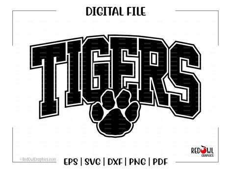 Tiger Pride School Spirit, Spirit Wear Designs, School Spirit Shirts Designs, Tigers Svg, School Shirt Designs, Tiger Team, Tiger Paw, Business Printables, Tiger Football