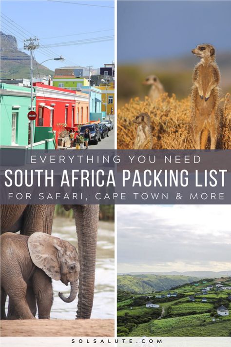 A South Africa Packing List: What to Pack for South Africa South Africa Winter Outfit, What To Wear In Cape Town South Africa, South Africa Outfits What To Wear, Cape Town Packing List, South Africa Packing List, Africa Packing List, Africa Clothes, South Africa Vacation, South Africa Travel Guide