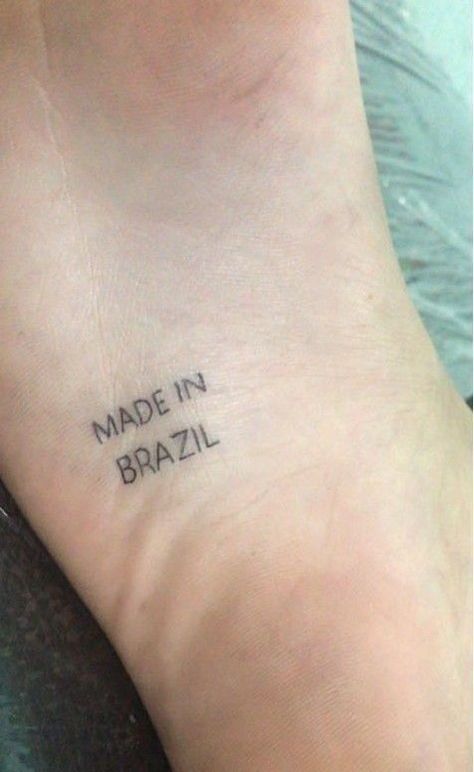 Brazil Tattoo, Tatuagem Masculina Pequena, M Tattoos, Native Tattoos, E Tattoo, Subtle Tattoos, Simplistic Tattoos, Word Tattoos, Small Tattoo