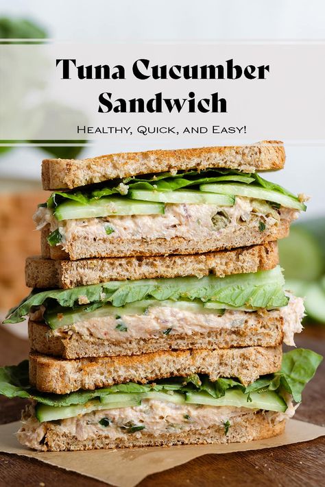 Tuna Cucumber Sandwich, Creamsicle Fudge, Brekkie Ideas, Tuna Cucumber, Cucumber Goat Cheese, Lettuce Sandwich, Lentil Dip, Roasted Bell Peppers, Cucumber Sandwich