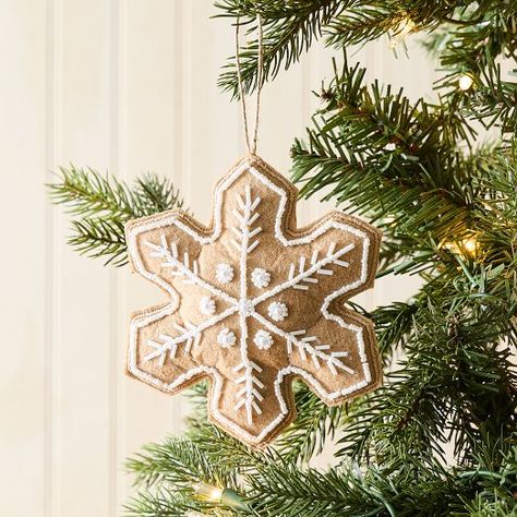 Felt Ornaments & Tree Decor | West Elm German Felt Ornaments, Embroidered Snowflake Ornament, Felt Mountain Ornament, Personalized Felt Ornaments, Felt Ornament Christmas Tree, Sugar Cookie Felt Ornament, Felt Ornaments Beaded, Snowflake Felt Ornament, Felt Holiday Crafts