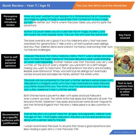 year 7 book review sample Harry Potter Book Review, Review Writing, Writing A Book Review, Writing Genres, Review Essay, Writing Book, Student Guide, Write A Book, Effective Teaching