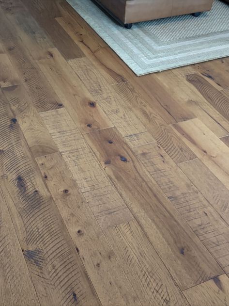 Rustic Hardwood Floors Farmhouse, Wood Look Flooring Ideas, Rustic Hickory Flooring, Natural Floors Hardwood, Natural Finish Wood Floors, Real Wood Flooring Ideas, Light Hickory Floors, Natural Hickory Floors, Engineered Hardwood Flooring Colors