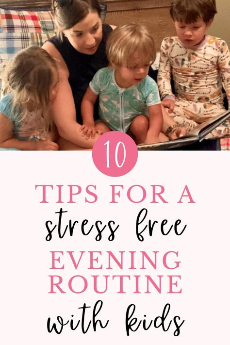 Looking for evening routine ideas for kids to simplify your nightly routine?  Bedtime routines can be stressful, especially with multiple kids.  Learn my best 10 tips for a stress free night time routine for kids bedtime to make bed time a breeze! Bedtime Reward Chart, Good Bedtime Routines, Making A Routine, Kids Bedtime Routine Chart, Evening Routine For Kids, Night Time Routine For Kids, Routine For Toddlers, Toddler Morning Routine, Bed Time Routine