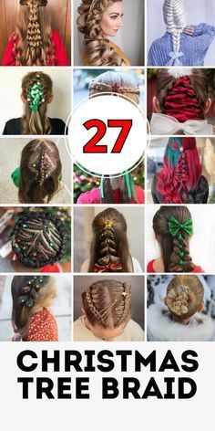 Christmas Tree Braid Hair, Christmas Tree Hair Tutorial, Christmas Girl Hairstyles, Girls Christmas Hairstyles, Christmas Tree Hairstyles, Tree Braid, Braiding Patterns, Tree Braids Hairstyles, Holiday Hairstyles Easy