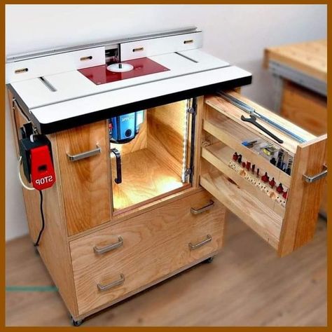 Make A Router Table, Making A Router Table, Wooden Workbench, Router Table Plans, Diy Router Table, Diy Router, Router Projects, Tool Storage Diy, Diy End Tables