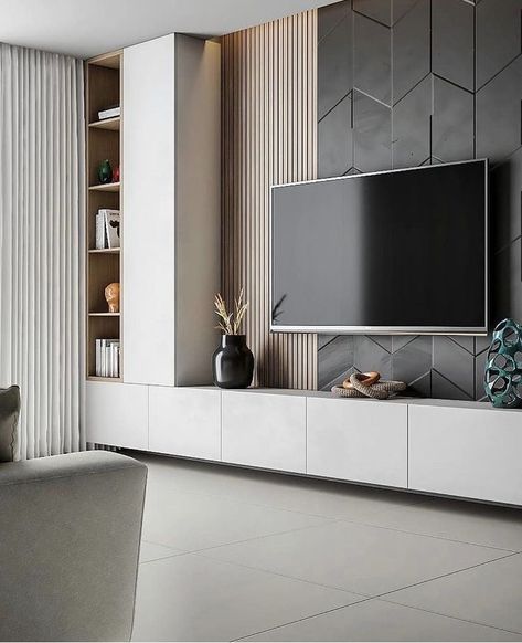 Living Room Wall Units, Living Room Tv Unit, Tv Units, Living Room Design Decor, Home Design Living Room, Living Room Tv Wall, Media Wall, Decor Home Living Room, Living Room Decor Apartment