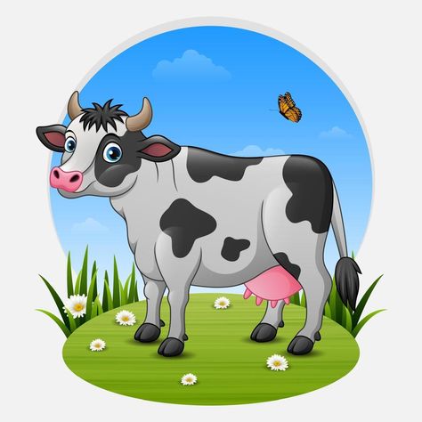 Cute Cow Photos, Cow Cartoon Drawing, Backdrop Painting, Cow Clip Art, Cow Cartoon Images, Cow Images, Baby Elephant Toy, Free Cartoon Characters, Preschool Charts