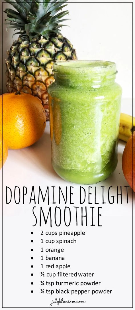 Parkinson Diet, Increase Dopamine Naturally, Dopamine Diet, Increase Dopamine, Juice Pulp Recipes, Almond Seed, Recovery Food, Low Cal Recipes, Breakfast Smoothies