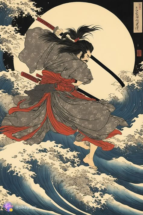 Japanese Classical Art, Ukiyo-e Prints, Vintage Japanese Posters Aesthetic, Samurai Traditional Art, Japanese Legends Art, Japanese Print Art, Traditional Japanese Art Samurai, Old Japanese Art Wallpaper, Japanese Ukiyo-e