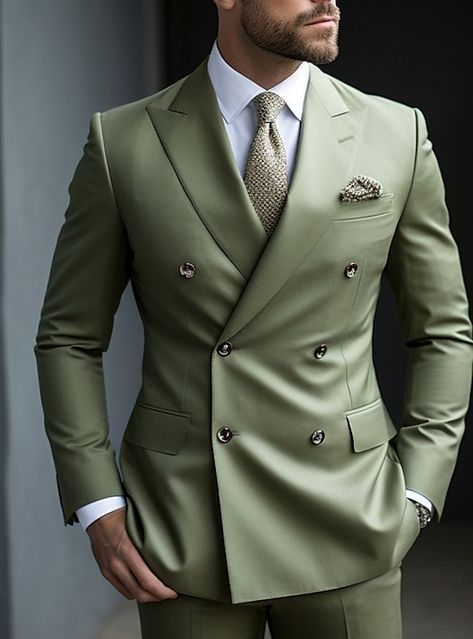 Business Plus Size, Business Casual Suit, Prom For Guys, Prom Suits For Men, Stylish Mens Suits, Cheap Suits, Green Tuxedo, Suits Wedding, Fancy Suit