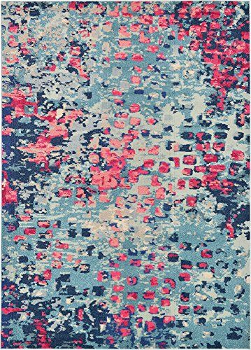 Pink Area Rug, 9x12 Rug, Unique Loom, Abstract Rug, Abstract Styles, Modern Area Rugs, Bohemian Decor, Blue Area Rugs, Animals For Kids