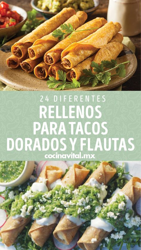 Comidas Mexicanas Ideas, Tacos Dorados, Chile Recipes, Native Foods, Copykat Recipes, Tasty Vegetarian Recipes, Breakfast Meal Prep, Mexican Food Recipes Authentic, Chicken Tacos