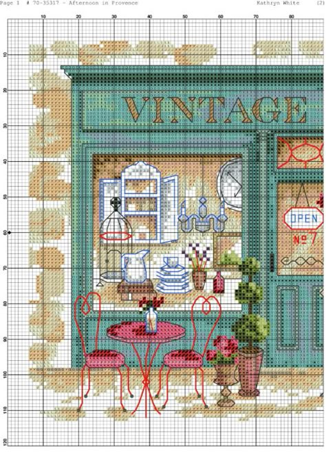 Cross Stitch House, Tiny Cross Stitch, Cross Stitch Landscape, Cross Stitch Kitchen, Cross Stitch Love, Pola Kristik, Vintage Cross Stitches, Cross Stitch Patterns Free, Sewing Art