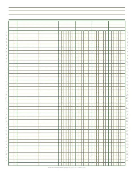 4-column Ledger Paper Ledger Paper, Legal Letter, General Ledger, Paper Template, Free Printables, Accounting, Printer, Computer, Collage