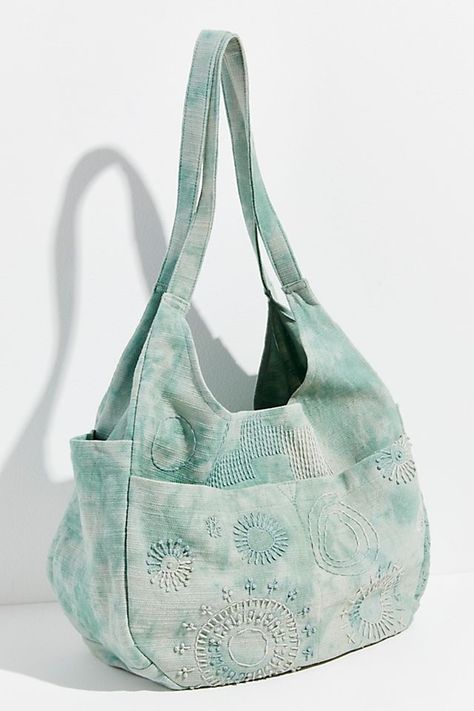 boho bags | vintage style | bohemian fashion | boho accessories | embroidered tote bag | slouchy tote ... Slouchy Tote Bag, Backpack Project, Artist Girl, Statement Handbag, Slouchy Tote, Free People Bags, Slouchy Bag, Fringe Purse, Hippie Bags