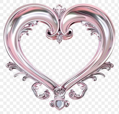 Heart Symbol Aesthetic, Heart Illustration Art, Heart Frame Png, Pin Png, Edit Png, Coquette Design, Png Frame, Png Heart, Heart 3d