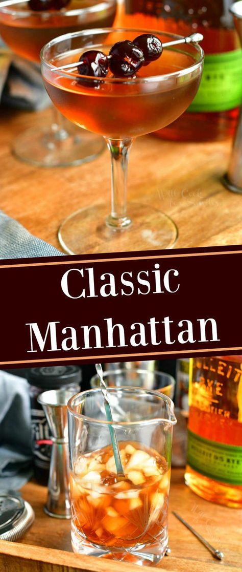 Perfect Manhattan Cocktail, Rye Whiskey Cocktail, Classic Manhattan Cocktail, Manhattan Cocktail Recipe, Vermouth Cocktail, Manhattan Recipe, Classic Drinks, Manhattan Cocktail, Sweet Vermouth