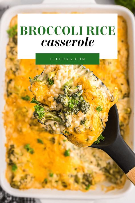 Cheesy broccoli rice casserole will please the pickiest eaters. It's creamy and delicious, a perfect family dinner! #broccoliricecasserole #casserole #broccoli #rice Broccoli Casserole With Rice Cheez Whiz, Best Broccoli And Rice Casserole, Cheesy Brocolli Rice Casserole, Creamy Broccoli Rice Casserole, Brócoli Rice Casserole, Brocolli Rice Casserole Easy, Broccoli Rice Casserole Velveeta, Broccoli Rice Casserole With Cheese Whiz, Broccoli Rice Casserole Crockpot