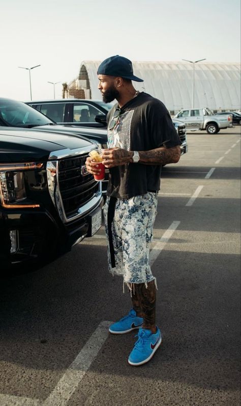 Obj Outfits, Chris Brown Outfits, Black Men Fashion Urban, Odell Beckham, Black Men Street Fashion, Odell Beckham Jr, Dope Outfits For Guys, Men Street Fashion, Beckham Jr